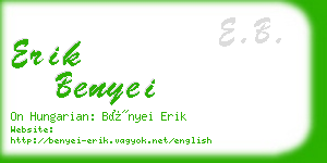 erik benyei business card